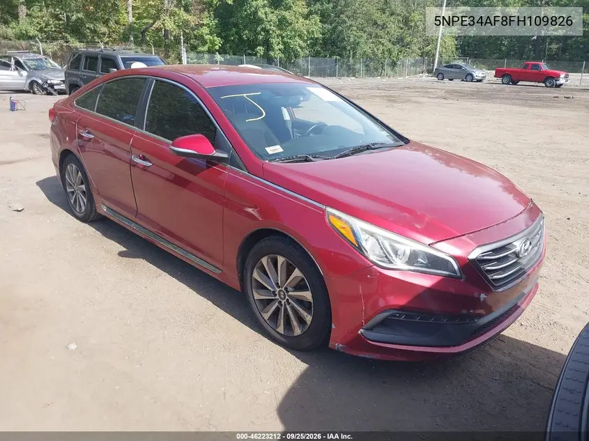 HYUNDAI SONATA 2015, VIN 5NPE34AF8FH109826