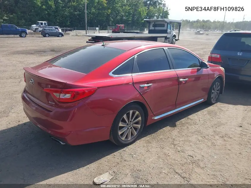 2015 HYUNDAI SONATA VIN 5NPE34AF8FH109826 — фото 4