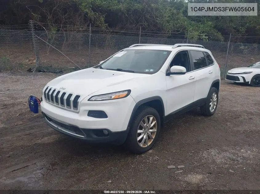 2015 JEEP CHEROKEE VIN 1C4PJMDS3FW605604 — фото 2
