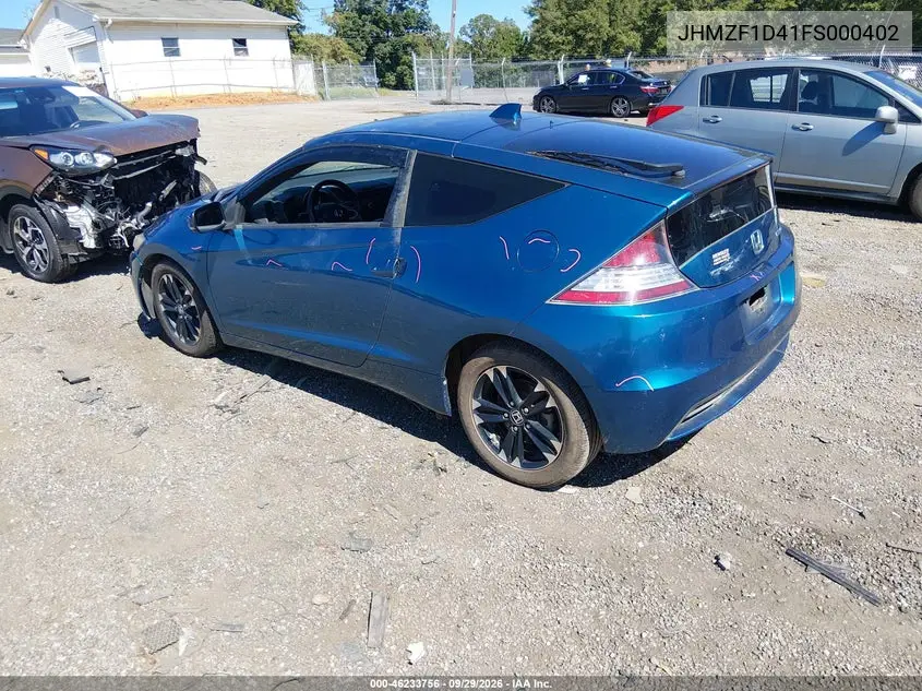 2015 HONDA CR-Z VIN JHMZF1D41FS000402 — фото 3