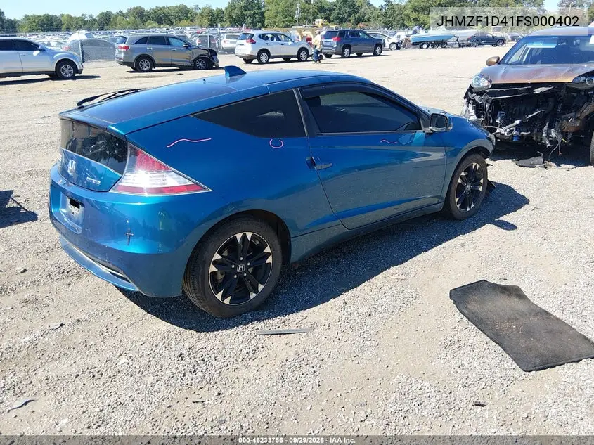 2015 HONDA CR-Z VIN JHMZF1D41FS000402 — фото 4
