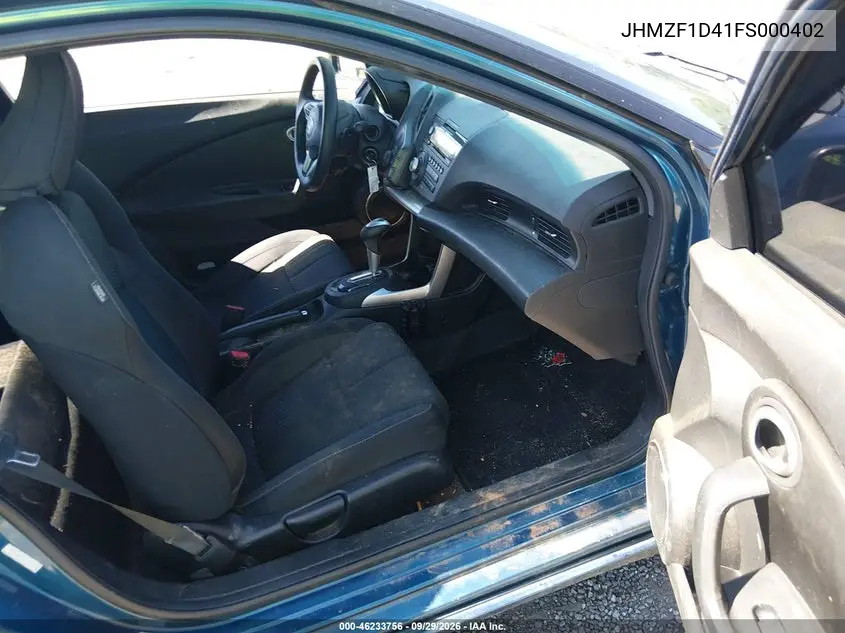 2015 HONDA CR-Z VIN JHMZF1D41FS000402 — фото 5