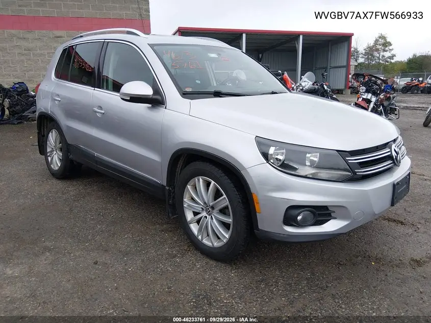VOLKSWAGEN TIGUAN 2015, VIN WVGBV7AX7FW566933