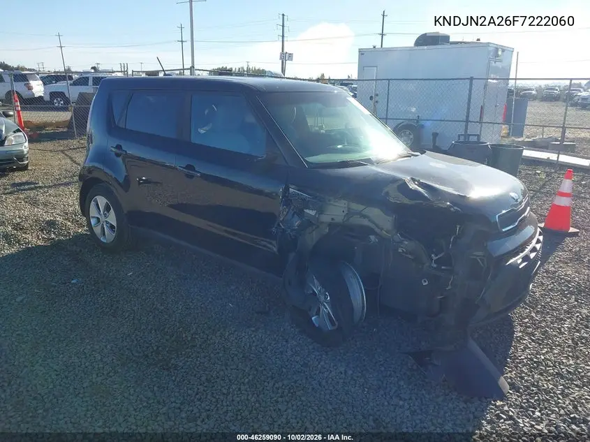 KIA SOUL 2015, VIN KNDJN2A26F7222060