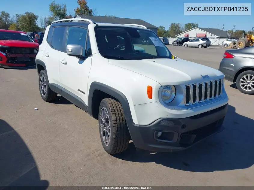 JEEP RENEGADE 2015, VIN ZACCJBDTXFPB41235