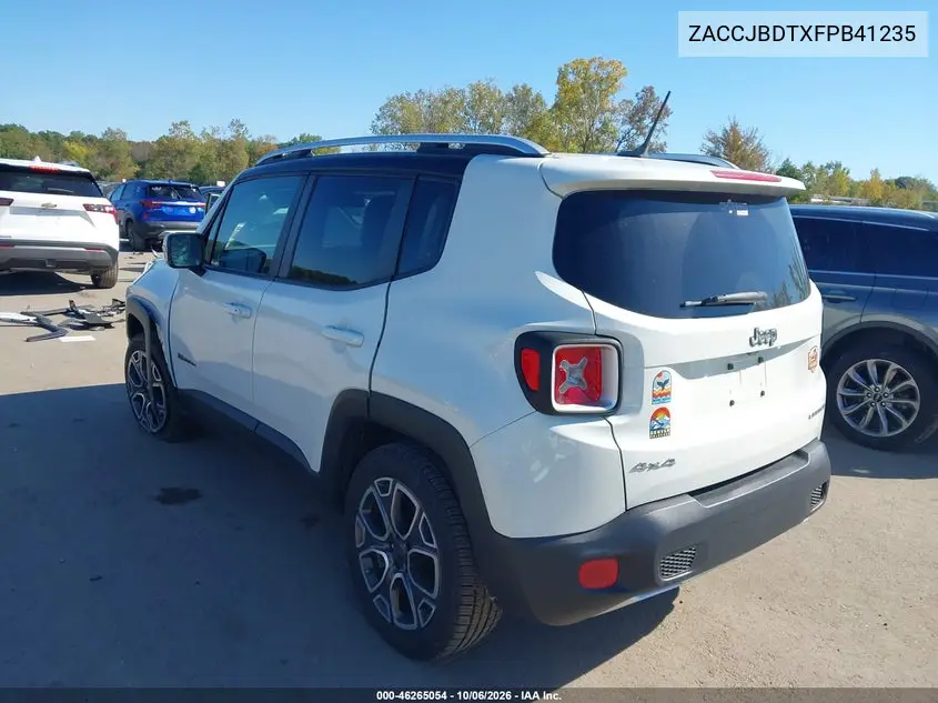 2015 JEEP RENEGADE VIN ZACCJBDTXFPB41235 — фото 3