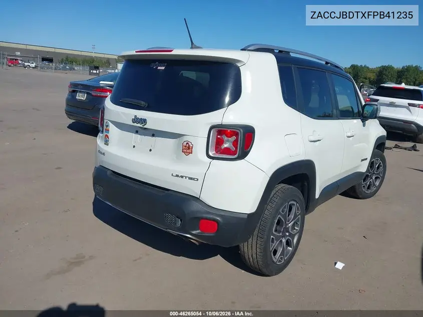 2015 JEEP RENEGADE VIN ZACCJBDTXFPB41235 — фото 4