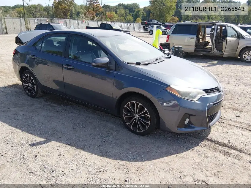 TOYOTA COROLLA 2015, VIN 2T1BURHE1FC265543