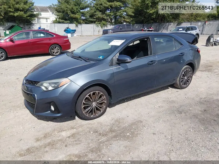 2015 TOYOTA COROLLA VIN 2T1BURHE1FC265543 — фото 2