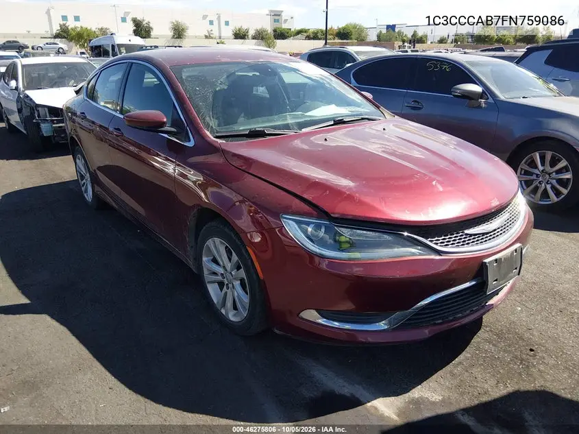CHRYSLER 200 2015, VIN 1C3CCCAB7FN759086