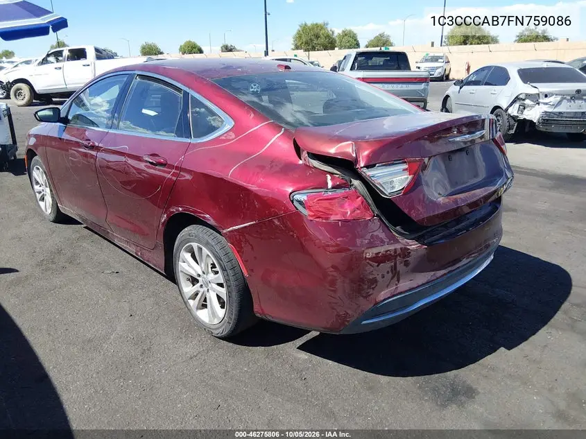 2015 CHRYSLER 200 VIN 1C3CCCAB7FN759086 — фото 3