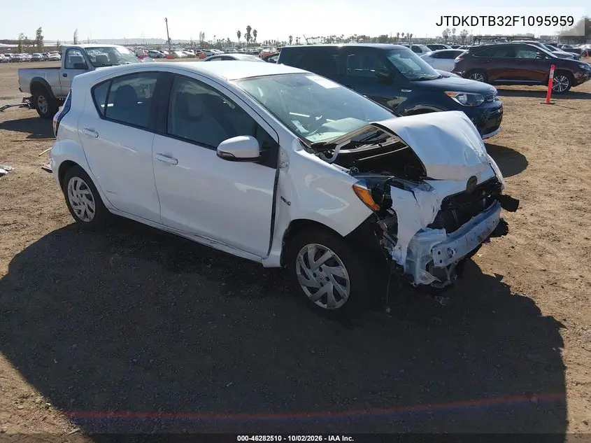 TOYOTA PRIUS C 2015, VIN JTDKDTB32F1095959