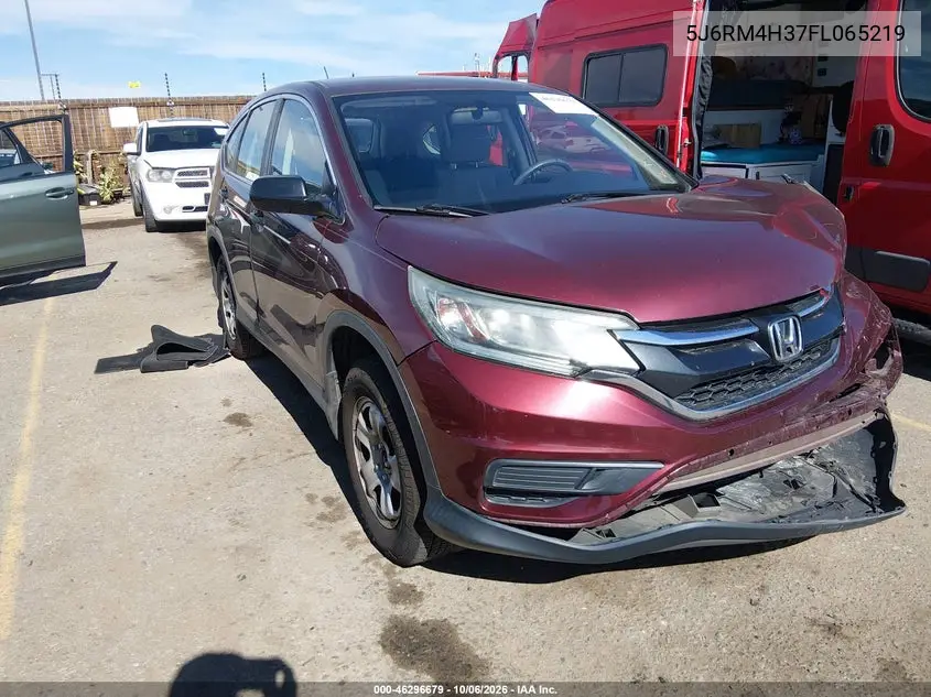 HONDA CR-V 2015, VIN 5J6RM4H37FL065219