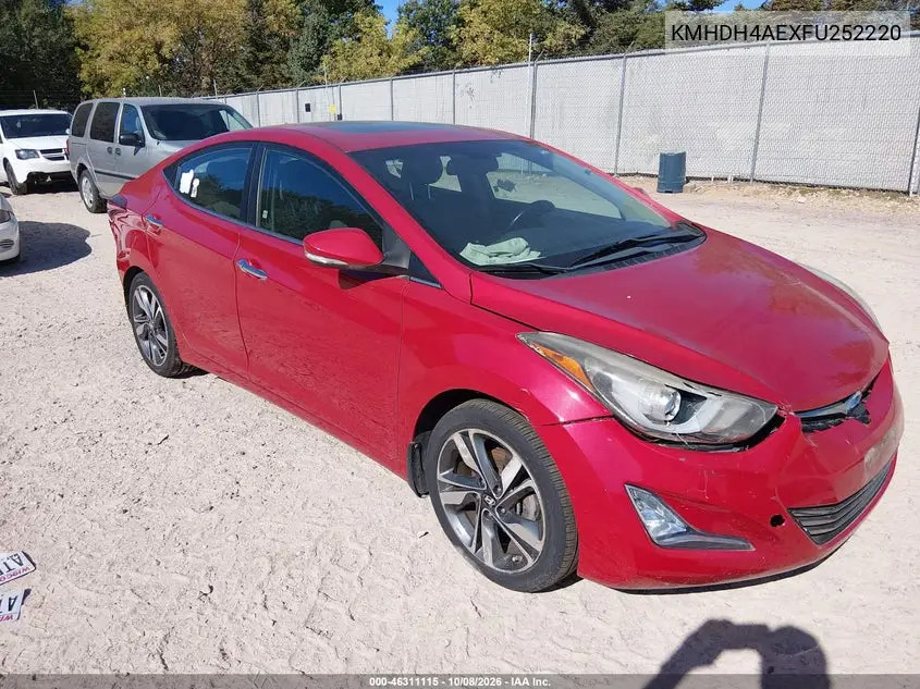 HYUNDAI ELANTRA 2015, VIN KMHDH4AEXFU252220