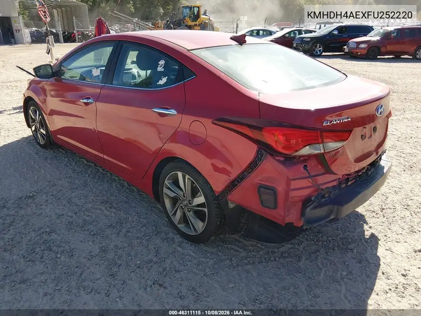 2015 HYUNDAI ELANTRA VIN KMHDH4AEXFU252220 — фото 3