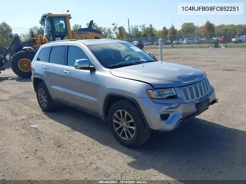 JEEP GRAND CHEROKEE 2015, VIN 1C4RJFBG8FC852251