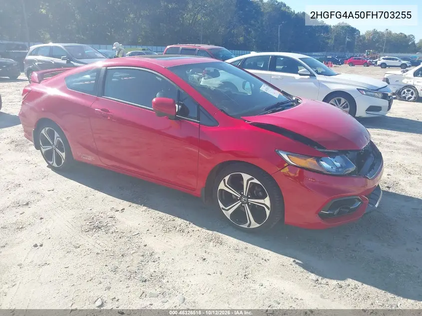 HONDA CIVIC 2015, VIN 2HGFG4A50FH703255