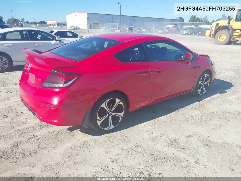 2015 HONDA CIVIC VIN 2HGFG4A50FH703255 — фото 4