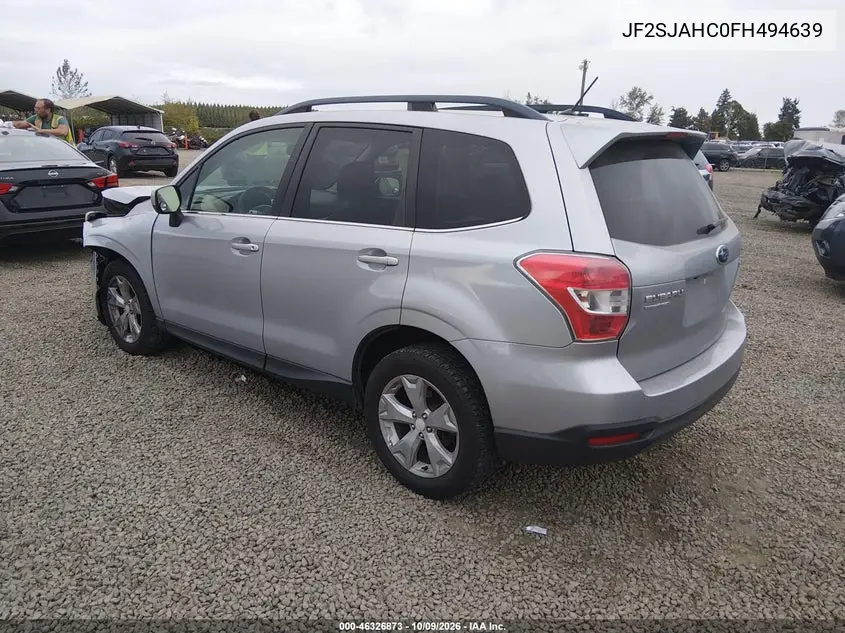 2015 SUBARU FORESTER VIN JF2SJAHC0FH494639 — фото 3