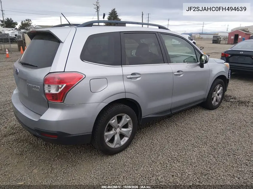 2015 SUBARU FORESTER VIN JF2SJAHC0FH494639 — фото 4
