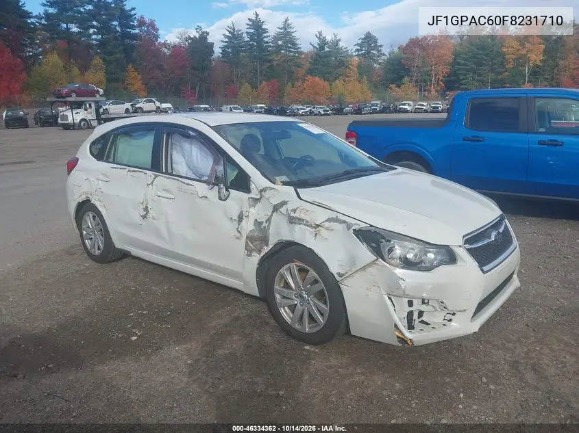 SUBARU IMPREZA 2015, VIN JF1GPAC60F8231710