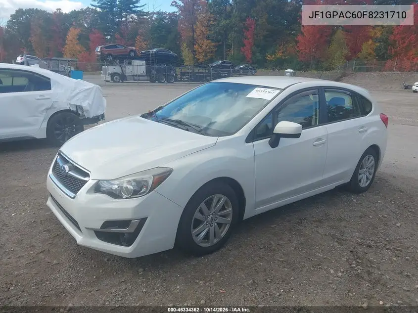2015 SUBARU IMPREZA VIN JF1GPAC60F8231710 — фото 2