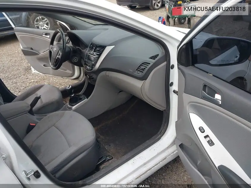 2015 HYUNDAI ACCENT VIN KMHCU5AE4FU203818 — фото 5