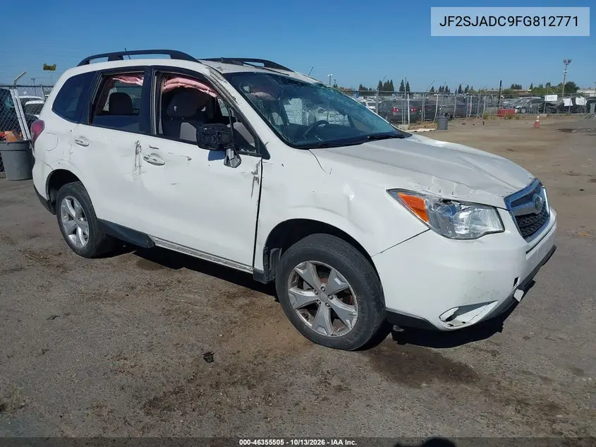 SUBARU FORESTER 2015, VIN JF2SJADC9FG812771