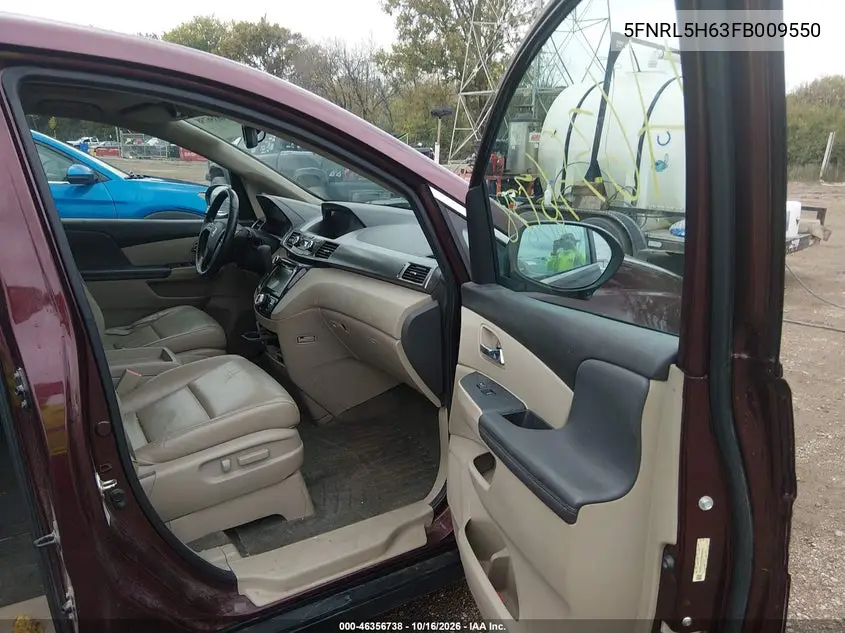 2015 HONDA ODYSSEY VIN 5FNRL5H63FB009550 — фото 5