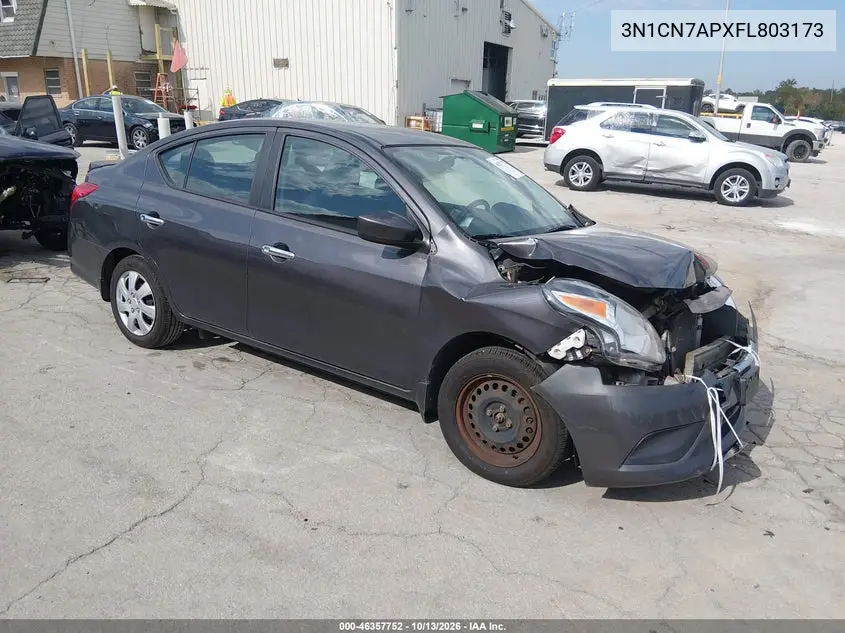 NISSAN VERSA 2015, VIN 3N1CN7APXFL803173