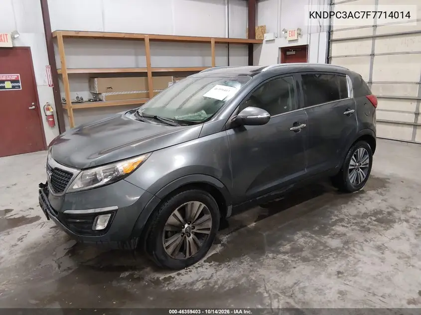 2015 KIA SPORTAGE VIN KNDPC3AC7F7714014 — фото 2