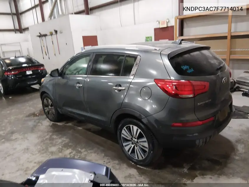 2015 KIA SPORTAGE VIN KNDPC3AC7F7714014 — фото 3