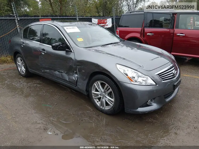 INFINITI Q40 2015, VIN JN1CV6AR3FM523998