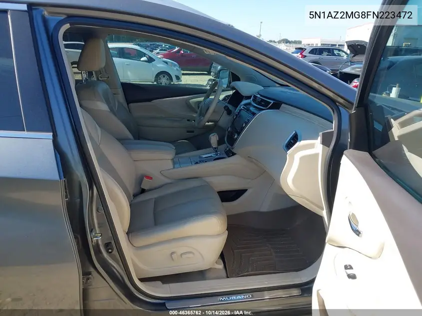 NISSAN MURANO 2015, VIN 5N1AZ2MG8FN223472