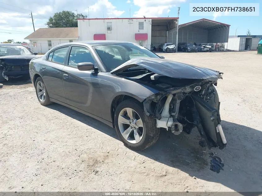 DODGE CHARGER 2015, VIN 2C3CDXBG7FH738651