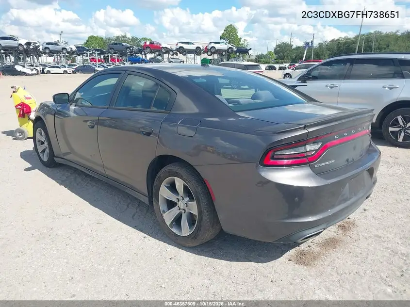 2015 DODGE CHARGER VIN 2C3CDXBG7FH738651 — фото 3