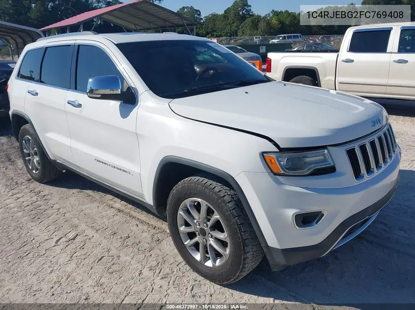 JEEP GRAND CHEROKEE 2015, VIN 1C4RJEBG2FC769408