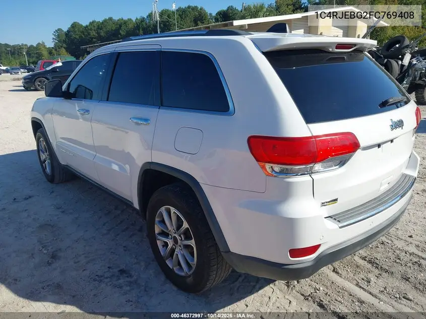 2015 JEEP GRAND CHEROKEE VIN 1C4RJEBG2FC769408 — фото 3