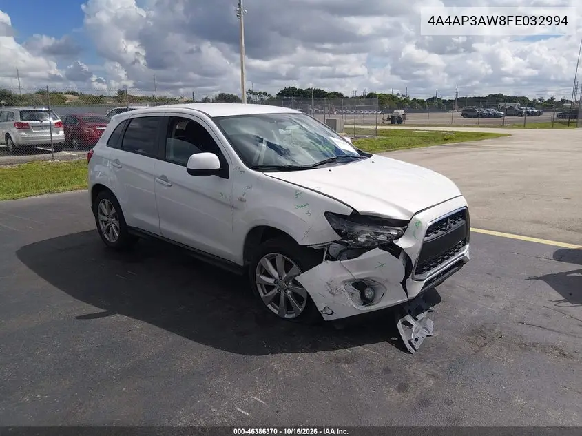 MITSUBISHI OUTLANDER 2015, VIN 4A4AP3AW8FE032994