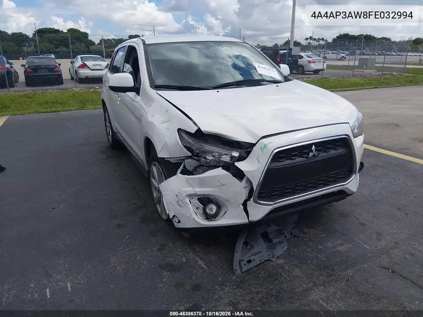 2015 MITSUBISHI OUTLANDER VIN 4A4AP3AW8FE032994 — фото 12