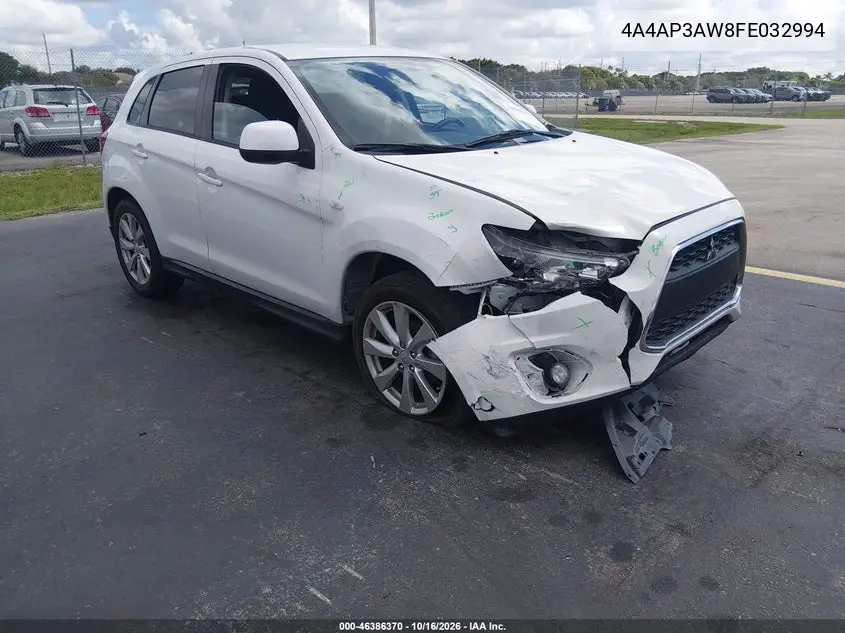 2015 MITSUBISHI OUTLANDER VIN 4A4AP3AW8FE032994 — фото 6