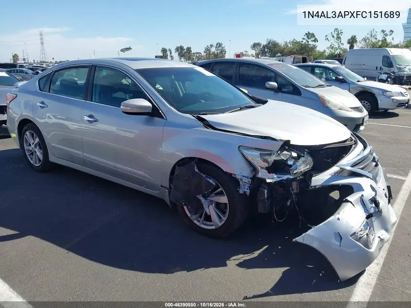 NISSAN ALTIMA 2015, VIN 1N4AL3APXFC151689