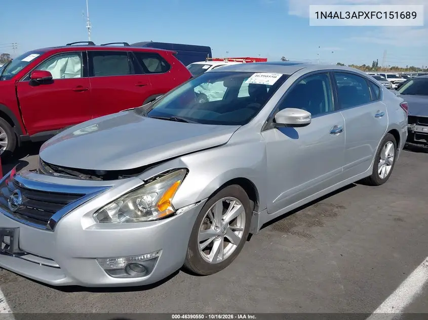 2015 NISSAN ALTIMA VIN 1N4AL3APXFC151689 — фото 2