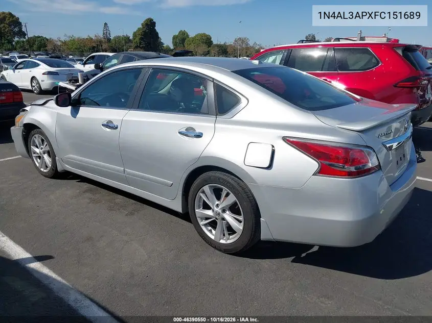 2015 NISSAN ALTIMA VIN 1N4AL3APXFC151689 — фото 3