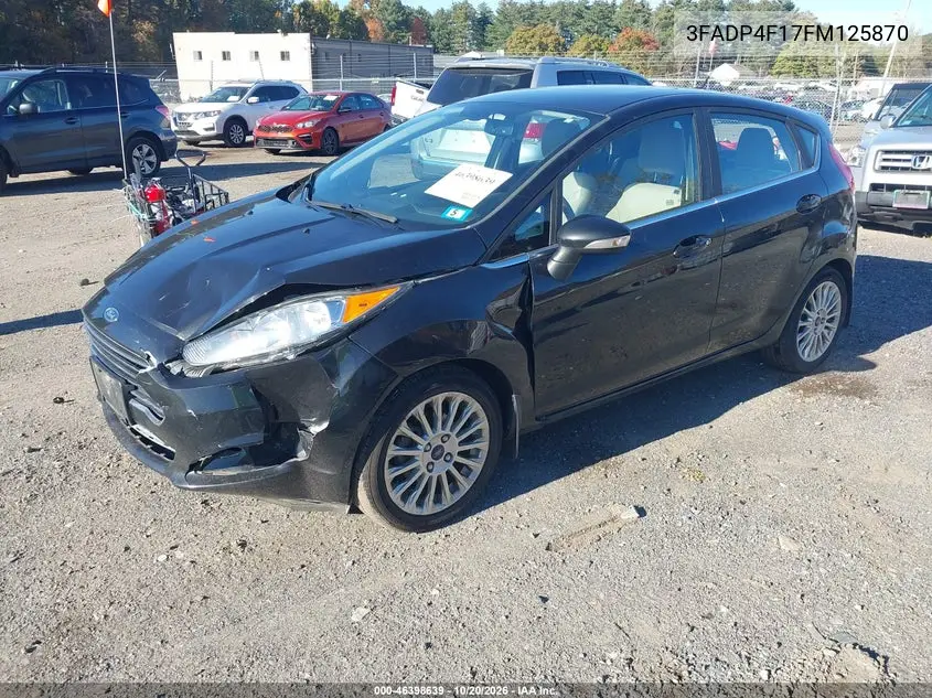 2015 FORD FIESTA VIN 3FADP4F17FM125870 — фото 2