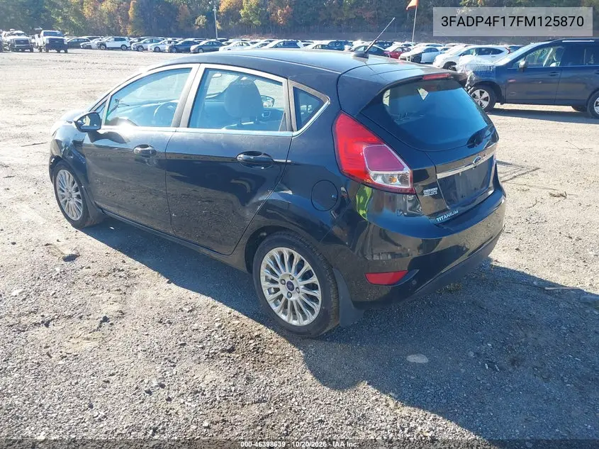 2015 FORD FIESTA VIN 3FADP4F17FM125870 — фото 3