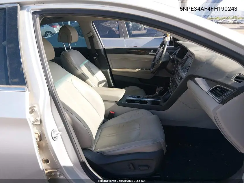 2015 HYUNDAI SONATA VIN 5NPE34AF4FH190243 — фото 5