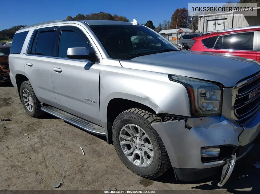 GMC YUKON 2015, VIN 1GKS2BKC0FR706724