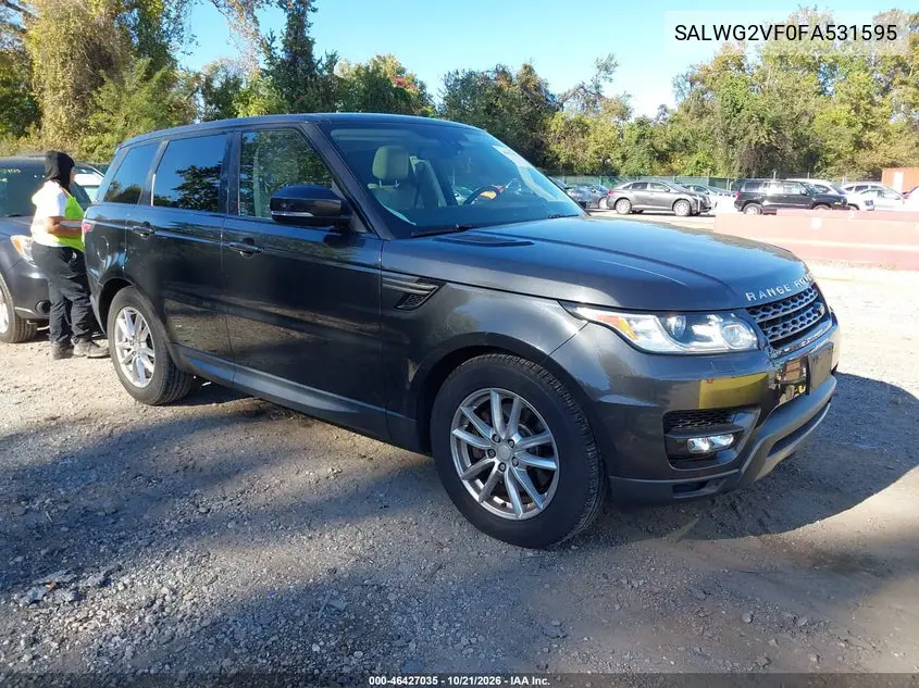 LAND ROVER RANGE ROVER SPORT 2015, VIN SALWG2VF0FA531595