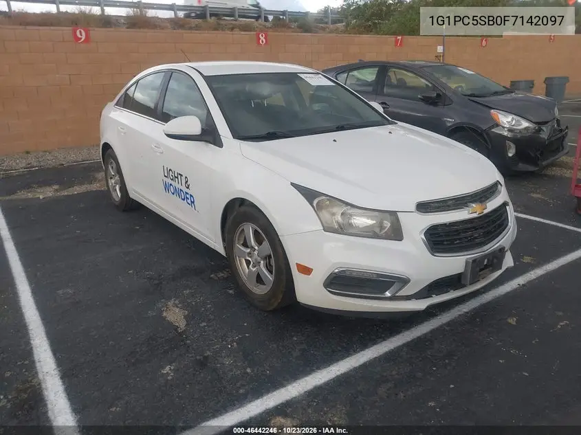 CHEVROLET CRUZE 2015, VIN 1G1PC5SB0F7142097